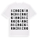 White t-shirt med Bergegården ordlek t-shirt