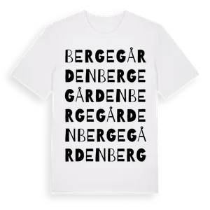 Bergegården ordlek t-shirt – ekologisk bomull t-shirt från Pinshirt