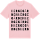 Pink Cotton t-shirt med Bergegården ordlek t-shirt