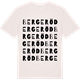 Vintage White t-shirt med Bergeröd ordlek t-shirt