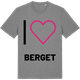 Mid Heather Gray t-shirt med Jag älskar Berget t-shirt stort tryck