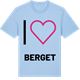 Blue Soul t-shirt med Jag älskar Berget t-shirt stort tryck