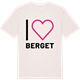 Vintage White t-shirt med Jag älskar Berget t-shirt stort tryck