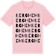 Pink Cotton t-shirt med Berghem ordlek t-shirt