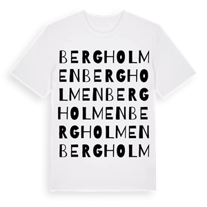 Bergholmen ordlek t-shirt – ekologisk bomull t-shirt från Pinshirt