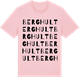 Pink Cotton t-shirt med Berghult ordlek t-shirt