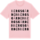 Pink Cotton t-shirt med Bergsgården ordlek t-shirt