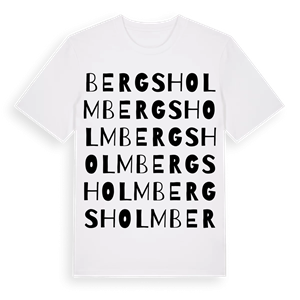 Bergsholm ordlek t-shirt – ekologisk bomull t-shirt från Pinshirt