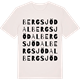 Vintage White t-shirt med Bergsjödal ordlek t-shirt