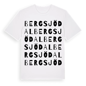 Bergsjödal ordlek t-shirt – ekologisk bomull t-shirt från Pinshirt