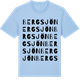 Blue Soul t-shirt med Bergsjön ordlek t-shirt