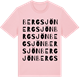 Pink Cotton t-shirt med Bergsjön ordlek t-shirt