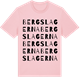 Pink Cotton t-shirt med Bergslagerna ordlek t-shirt