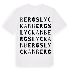 Bergslyckan ordlek t-shirt – ekologisk bomull t-shirt från Pinshirt