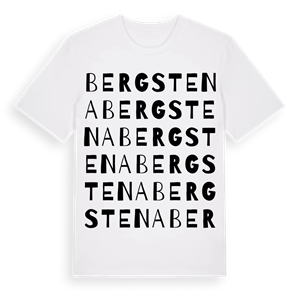 Bergstena ordlek t-shirt – ekologisk bomull t-shirt från Pinshirt