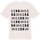 Vintage White t-shirt med Bergum ordlek t-shirt