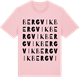 Pink Cotton t-shirt med Bergvik ordlek t-shirt