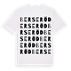 White t-shirt med Berseröd ordlek t-shirt
