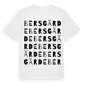 Bersgärde ordlek t-shirt – ekologisk bomull t-shirt från Pinshirt