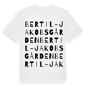 Bertil-Jakobsgården ordlek t-shirt – ekologisk bomull t-shirt från Pinshirt