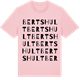 Pink Cotton t-shirt med Bertshult ordlek t-shirt