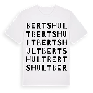 Bertshult ordlek t-shirt – ekologisk bomull t-shirt från Pinshirt