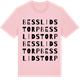 Pink Cotton t-shirt med Besslidstorp ordlek t-shirt