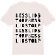 Vintage White t-shirt med Besslidstorp ordlek t-shirt