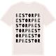 Vintage White t-shirt med Bestorp ordlek t-shirt