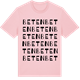 Pink Cotton t-shirt med Beten ordlek t-shirt
