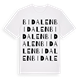 White t-shirt med Bidalen ordlek t-shirt