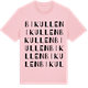 Pink Cotton t-shirt med Bikullen ordlek t-shirt