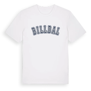 Billdal college t-shirt – ekologisk bomull t-shirt från Pinshirt