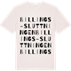 Vintage White t-shirt med Billings-sluttningen ordlek t-shirt