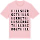Pink Cotton t-shirt med Billsberget ordlek t-shirt