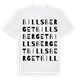 White t-shirt med Billsberget ordlek t-shirt