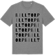 Mid Heather Gray t-shirt med Billtorp ordlek t-shirt