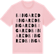 Pink Cotton t-shirt med Bingared ordlek t-shirt
