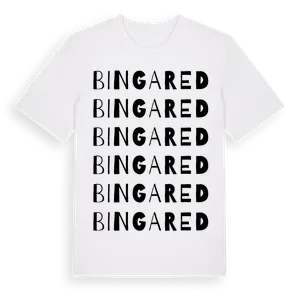 Bingared ordlek t-shirt – ekologisk bomull t-shirt från Pinshirt