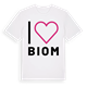 White t-shirt med Jag älskar Biom t-shirt stort tryck