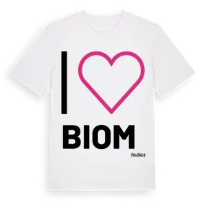 Jag älskar Biom t-shirt stort tryck – ekologisk bomull t-shirt från Pinshirt
