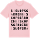Pink Cotton t-shirt med Biskopsgården ordlek t-shirt