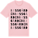 Pink Cotton t-shirt med Bissgården ordlek t-shirt