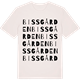 Vintage White t-shirt med Bissgården ordlek t-shirt