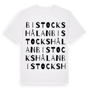Bistockshålan ordlek t-shirt – ekologisk bomull t-shirt från Pinshirt