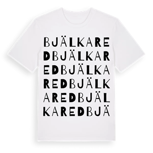 Bjälkared ordlek t-shirt – ekologisk bomull t-shirt från Pinshirt