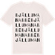Vintage White t-shirt med Bjällumanabbe ordlek t-shirt