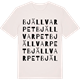 Vintage White t-shirt med Bjällvarpet ordlek t-shirt