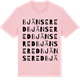 Pink Cotton t-shirt med Bjänsered ordlek t-shirt