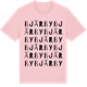 Pink Cotton t-shirt med Bjärby ordlek t-shirt
